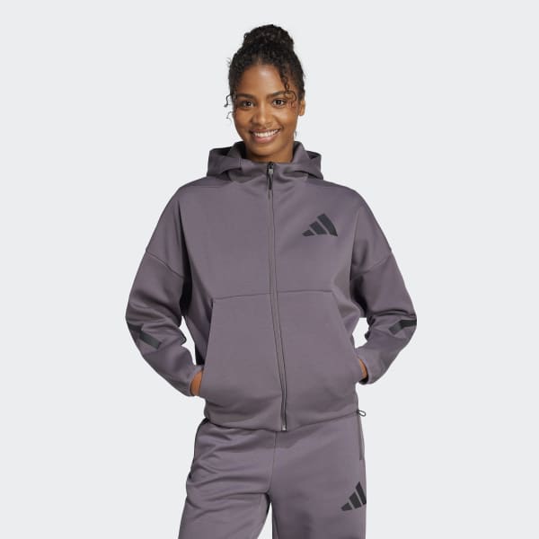 Moletom Capuz adidas Z.N.E. Full-Zip - Cinza adidas | adidas Brasil