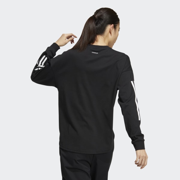 Black 24/7 오버사이즈 핏 긴팔 티 DK733