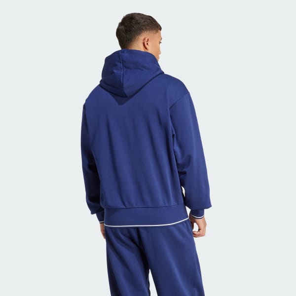 Bleu Sweat-shirt à capuche collegiate