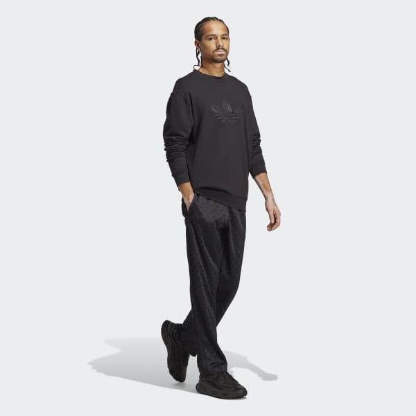 Black Graphics Monogram Track Joggers