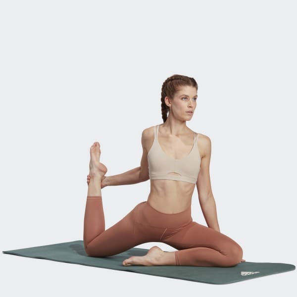 adidas Yoga Studio Light-Support Longline Bra - Brown