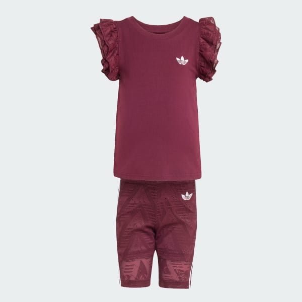 Granate CONJUNTO DE CAMISETA Y SHORTS DE CICLISMO CON CORDONES