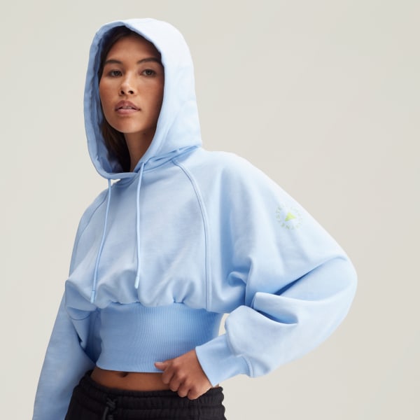 adidas by Stella McCartney Cropped Hoodie Blue adidas Finland