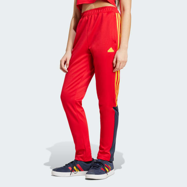Rojo Pants Deportivos Tiro Cut 3 Franjas