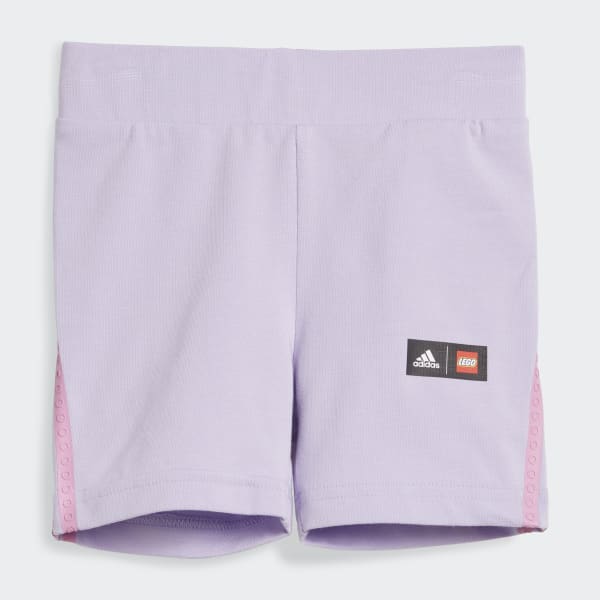 White adidas x Classic LEGO® Tee and Short Leggings Set