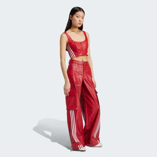 adidas Adilenium Season 3 Vintage Faux Leather Pants - Red adidas Adilenium Season 3 Vintage Faux Leather Pants - Red