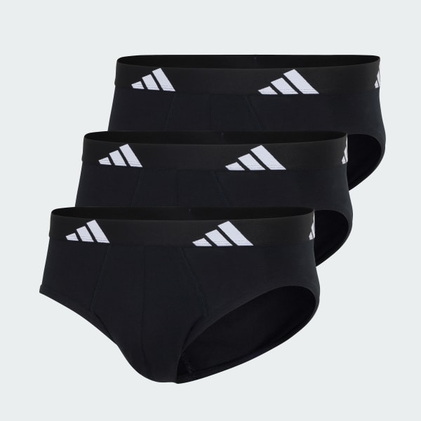 cerná Slipy Active Flex Cotton Underwear – 3 kusy