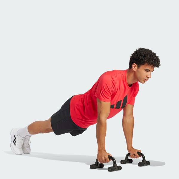 Rojo Polera de Entrenamiento Train Essentials Feelready Logo