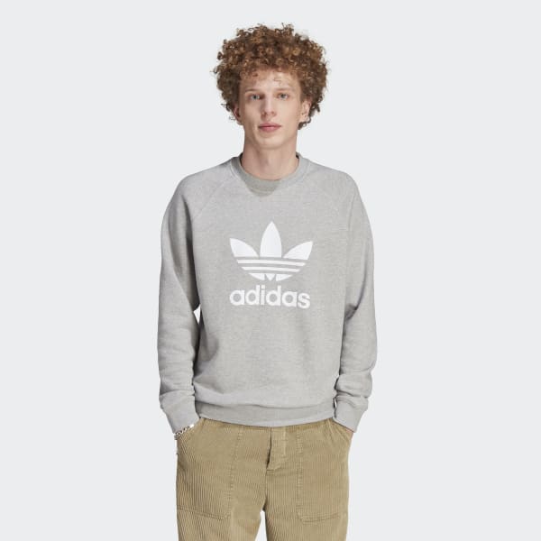 adidas Adicolor Classics Trefoil Crewneck Sweatshirt Grey adidas Thailand