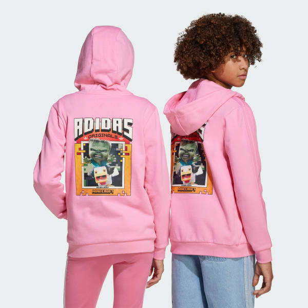 Rosado Polerón con Capucha adidas Originals x Minecraft Estampado