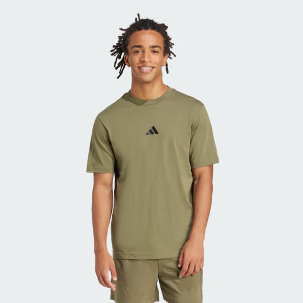 Green Essentials Small Logo Single Jersey Tee