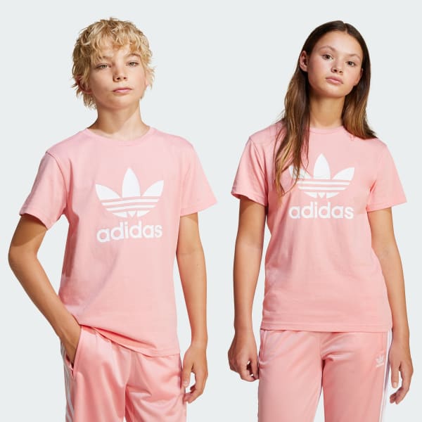Pink Adicolor Trefoil Tee Kids