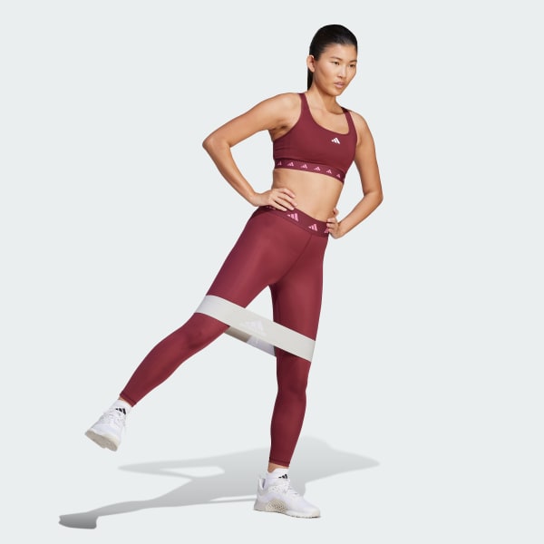 Burgundy Techfit 7/8 Leggings