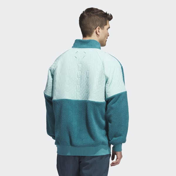 Turquoise 아디크로스 패디드 플리스 하프집 재킷