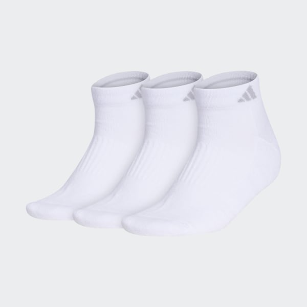 adidas Cushioned Low-Cut Socks 3 Pairs - White, Women's Training