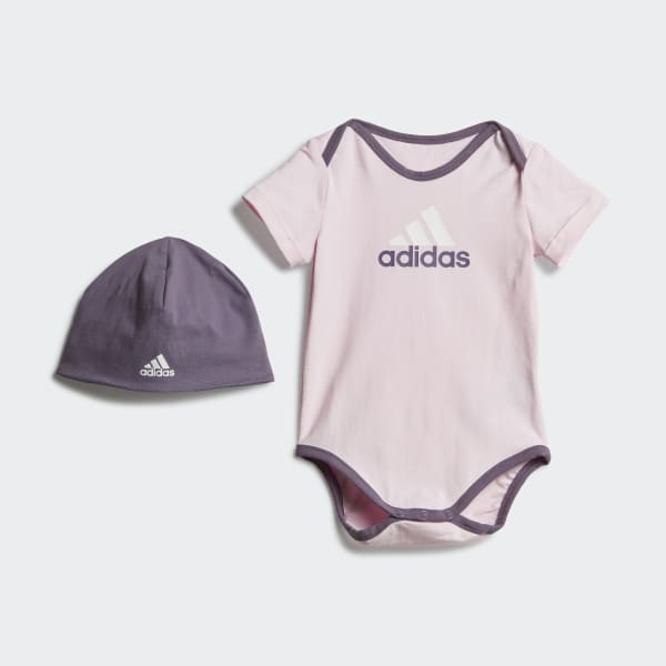 Rozowy Zestaw prezentowy Essentials Big Logo Bodysuit and Beanie Kids