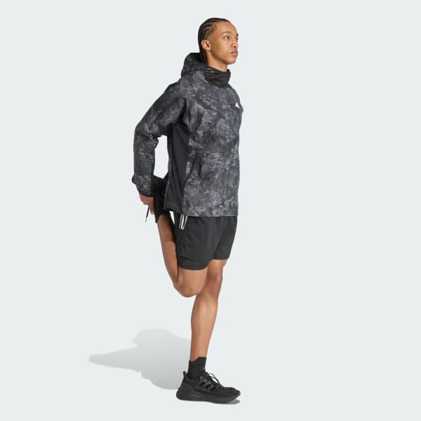Grey Own The Run Spray Dye Hoodie Unitefit