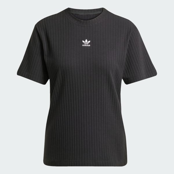 Black Essentials Wide Rib Tee