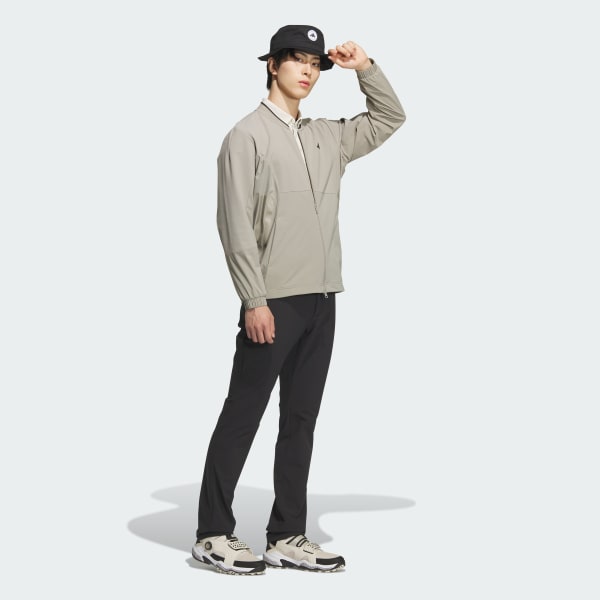 ベージュ 【ゴルフ】防風フルジップジャケット