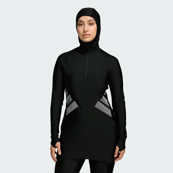 Sort BIG BARS LONG SLEEVE SVØMMEOVERDEL