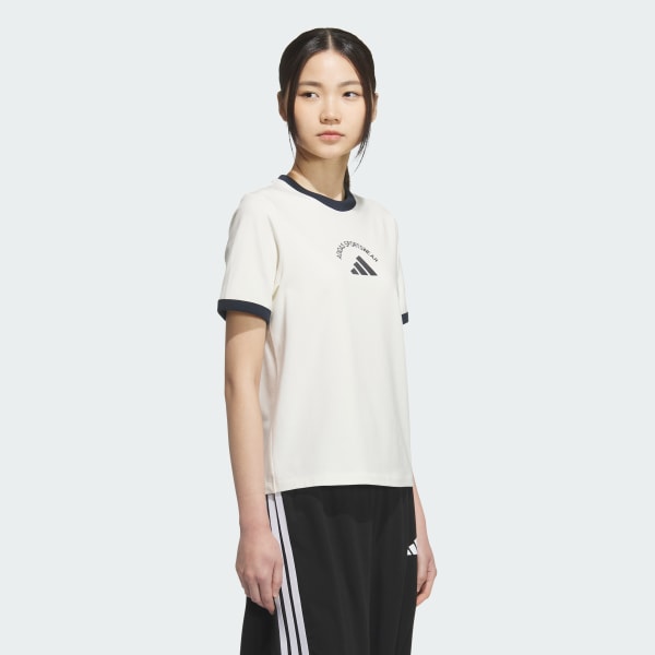 White 쇼트 슬리브 티