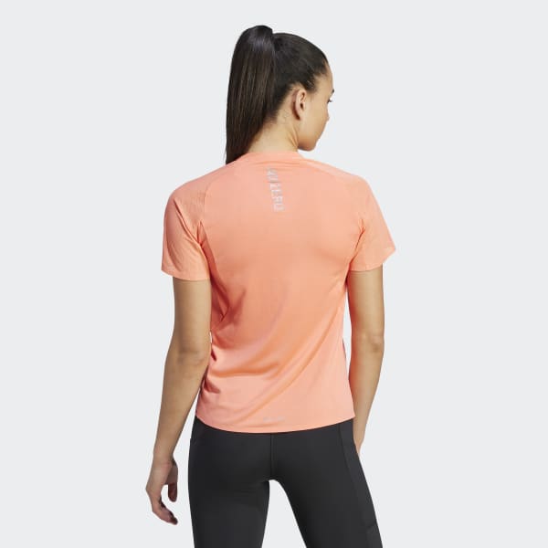 Naranja Adizero Running T-Shirt