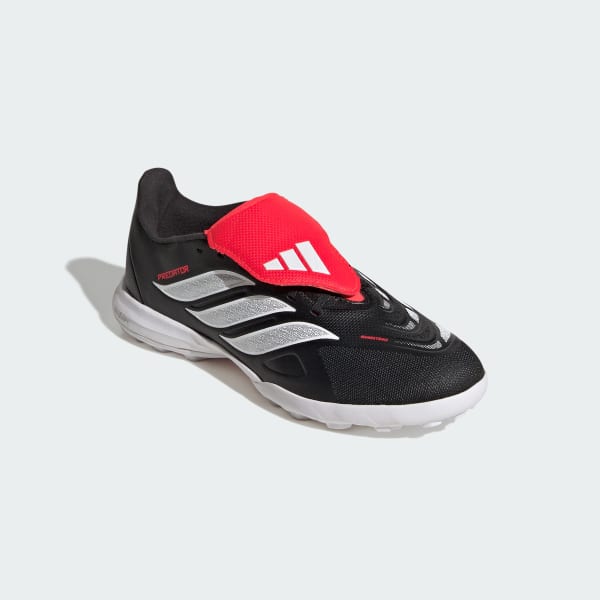 Negro Calzado de fútbol con Lengüeta Plegable para Césped Artificial PREDATOR LEAGUE para Niños