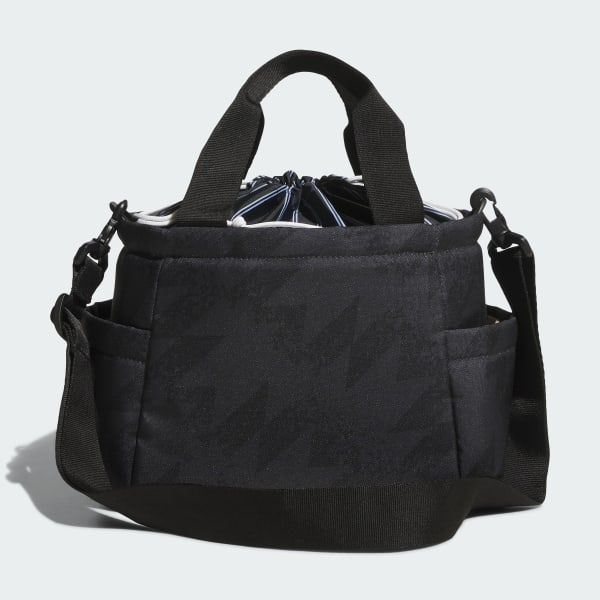 ブラック ユニセックス クーラーポケット付き グラフィック カートバッグ