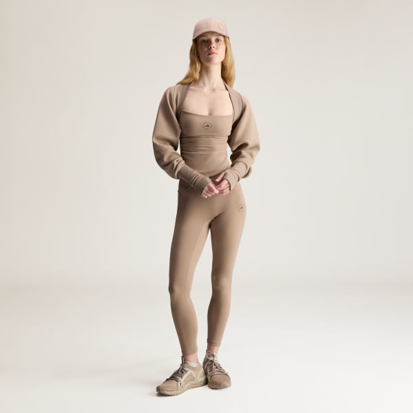 Brown adidas by Stella McCartney 스튜디오 스웨트셔츠 슈러그