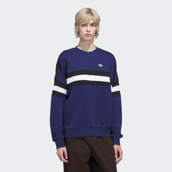 Azul SUDADERA DE CUELLO REDONDO INSPIRADA EN EL SKATEBOARDING VINTAGE