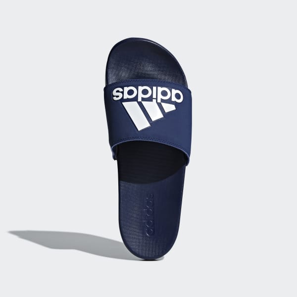 adidas adilette slides navy blue