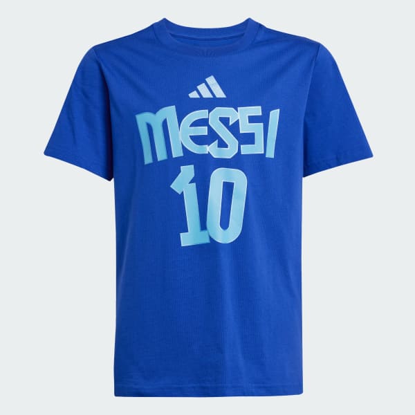 Niebieski Koszulka Messi Name and Number Graphic Kids