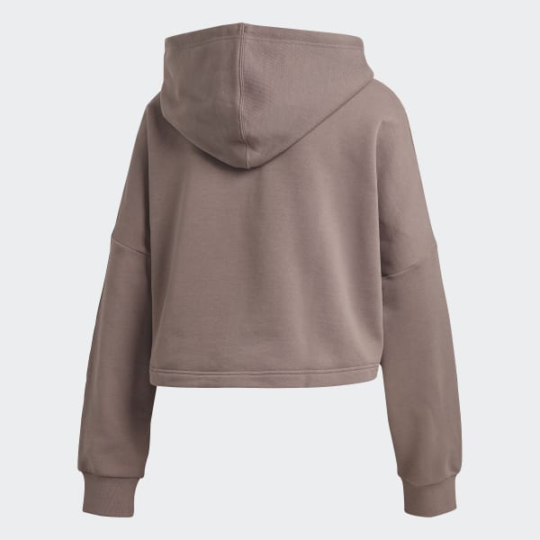 adidas Cropped Hoodie Braun | adidas Austria adidas Cropped Hoodie – Große Größen Beige | adidas Austria