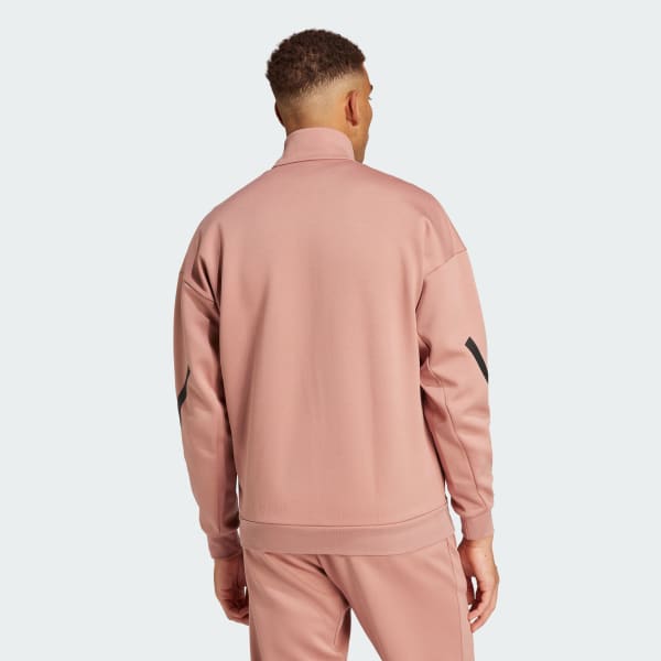 Roze adidas Z.N.E. Sweatshirt met Korte Rits