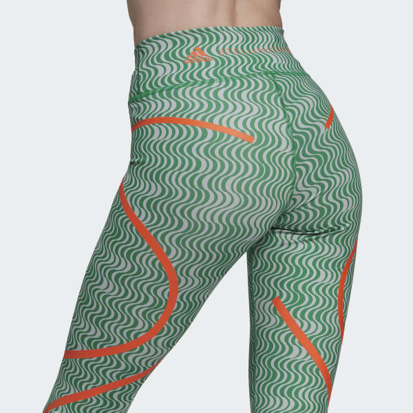 Zielony adidas by Stella McCartney TruePurpose Printed Training Leggings