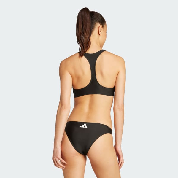Zwart Big Bars C-rug Bikini