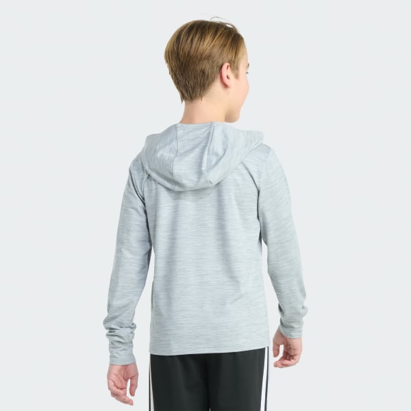 Grey Long Sleeve All Sport Polyester Pullover Hoodie
