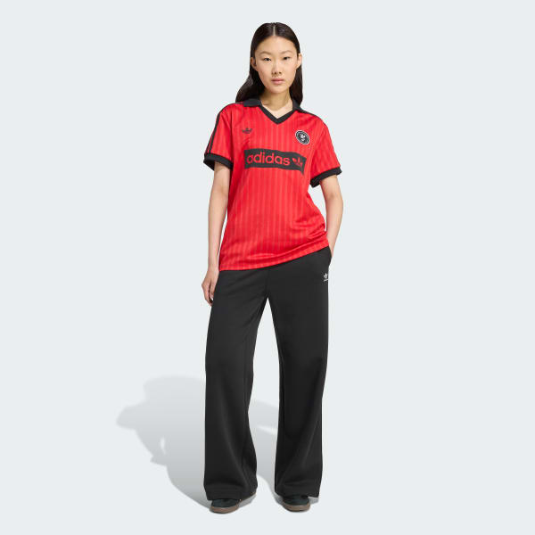 Red Graphic Football-Inspired Jersey