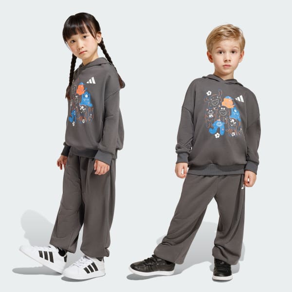 Cinza Conjunto Jogger Tiro_nster