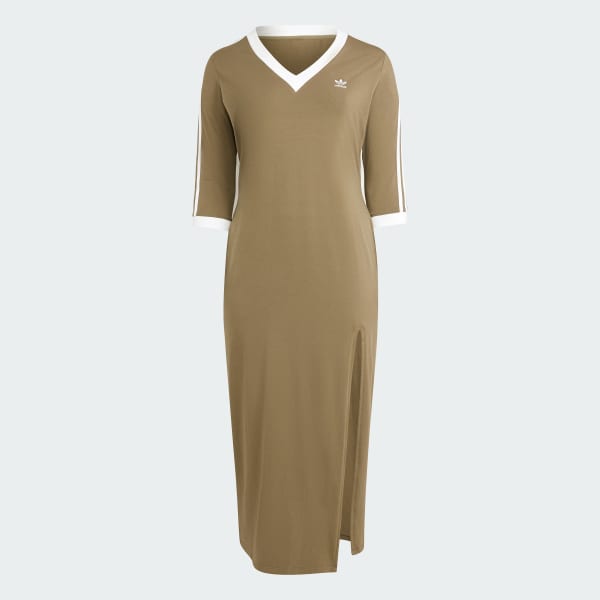 Adicolor Classics 3-Stripes V-Neck Maxi Dress (Plus Size)