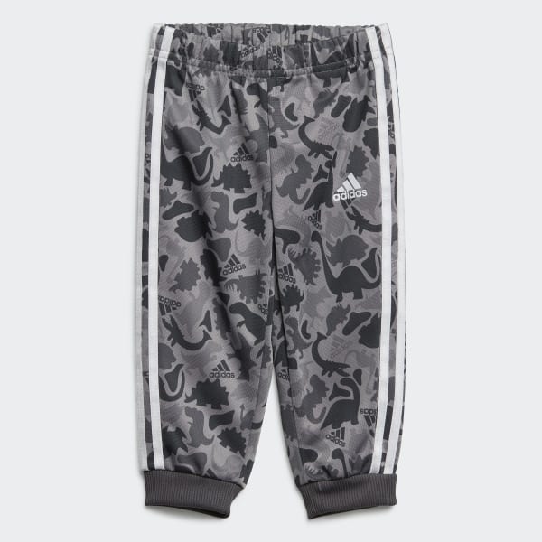 Gris Chándal Dino Camo Allover Print Shiny Polyester