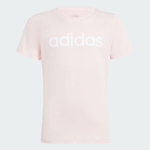 Rosa Camiseta Essentials Logo Linear Algodón Ajuste Ceñido