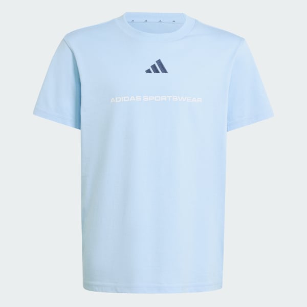 modrá Tričko adidas Slogan Single Jersey