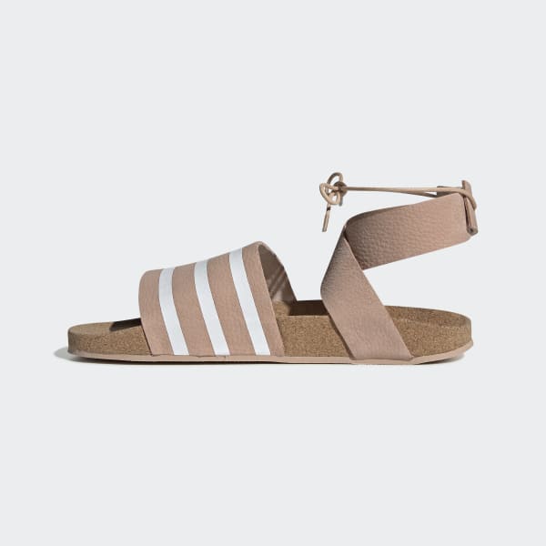 adidas originals adilette sliders with wrap ankle in black