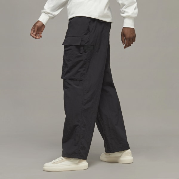 Black Y-3 Crinkle Nylon Tracksuit Bottoms