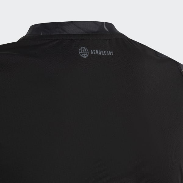 Grau AEROREADY Techfit Camo-Printed T-Shirt