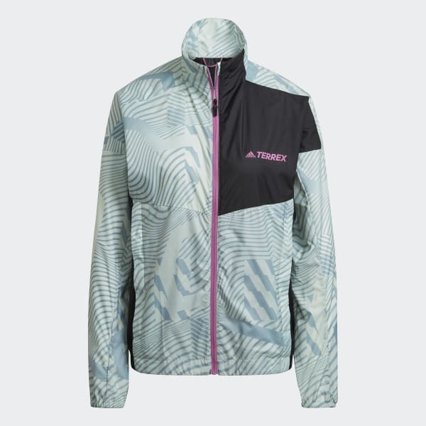 Zielony Terrex Trail Running Printed Wind Jacket