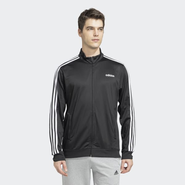 adidas ESSENTIALS 3 STRIPES TRICOT TRACK TOP Black adidas India