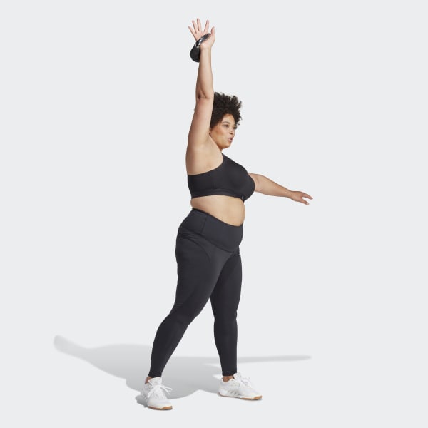Schwarz Tailored Impact Luxe Training Sport-BH – Große Größen