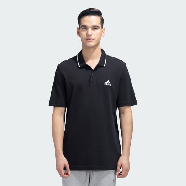 adidas PIQUE POLO SHIRT Black adidas India